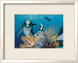 Coral Garden and Dolphin Affiches par Mark Mackay