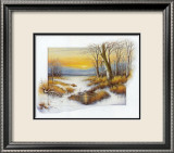 Ruisseau en hiver Affiche par Johan De Jong