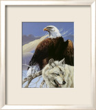 Eagle and Wolf Posters par Gary Ampel