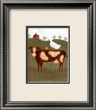 Cow with Duck Poster by Valerie Wenk