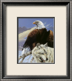 Eagle and Wolf Prints by Gary Ampel
