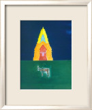 Taureau nandi devant un temple II (Détail) Affiches par Craigie Aitchison