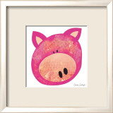 Cochon rose Poster par Susan Zulauf