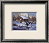 Farm im Winter Poster von M. Caroselli