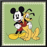 Classic Mickey Mouse and Pluto Print