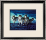 Groupe de loups Affiches par John Naito