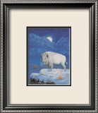 Weißer Bison Kunst von M. Caroselli
