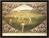 English And Australian Cricketers Limited Edition Framed Print by I.f. Weedon