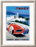 Le Grand Defi Monaco, 18 Mars, 1990 Lámina giclée enmarcada por Pierre Fix-Masseau