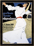 Lawn Tennis Tunier Framed Giclee Print by Hans Rudi Erdt