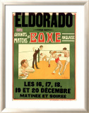 El Dorado, Matchs de Boxe Anglaise Framed Giclee Print by H. L. Roowy