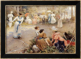 Mujeres jugando a volea Pósters por Tito Agujari