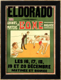 El Dorado, Matchs de Boxe Anglaise Framed Giclee Print by H. L. Roowy