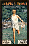 French Sports Federation Running Poster Lámina giclée enmarcada