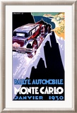 Rallye de Monte Carlo, 1930 Estampe encadrée par Robert Falcucci