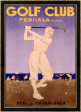 Campeonato de golf en Fedhala (Marruecos) Lámina giclée enmarcada por Majorelle