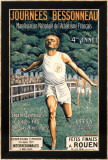 French Sports Federation Running Poster Lámina giclée enmarcada