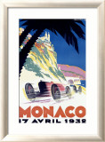 1932 Monaco F1 Grand Prix Gerahmter Giclée-Druck von Robert Falcucci
