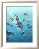 Deep Sea Fishing Estampe encadrée par Gary Patterson
