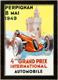 4th Grand Prix, Perpignan, 1949 Framed Giclee Print by G. Raspaut