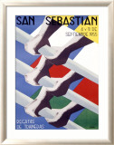 San Sebastian Estampe encadrée par Iasla 