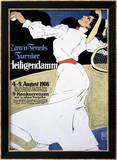 Lawn Tennis Tunier Framed Giclee Print by Hans Rudi Erdt