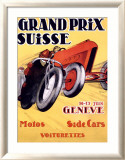 Grand Prix Swiss Framed Giclee Print by Charles Loupot