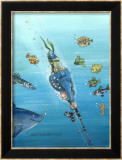 Deep Sea Fishing Estampe encadrée par Gary Patterson