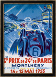 Grand Prix de Montlhery Estampe encadrée par Geo Ham