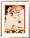 Mistinguett Estampe encadrée par Charles Gesmar