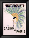 Mistinguett, Casino de Paris Estampe encadrée par Charles Gesmar