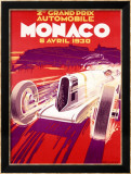 Grand prix de Monaco, 1930 Estampe encadrée