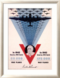 Victory, Franklin D. Roosevelt Lámina giclée enmarcada por Jean Carlu