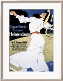 Lawn Tennis Tunier Framed Giclee Print by Hans Rudi Erdt