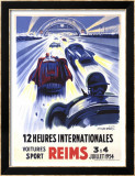 12 heures internationales de Reims, 1954 Estampe encadrée par Geo Ham