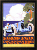 Grand Prix d'Antibes Framed Giclee Print by Alexis Kow