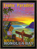 Exotic Paradise, Honolua Bay Framed Giclee Print by Rick Sharp