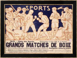 Matchs de boxe Estampe encadrée par Emile Berchmans