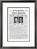 New York Times, August 9, 1974: Nixon Resigns Lámina giclée enmarcada New York Times, August 9, 1974: Nixon Resigns Lámina giclée enmarcada