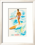 Matson Line Surfer Print by Frank MacIntosh