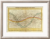 Celestial Planisphere, or Map of the Heavens, c.1835 Innrammet Giclee-trykk av Elijah H. Burritt