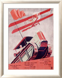 Russian Industrial Tractor Aviation Poster Lámina giclée enmarcada