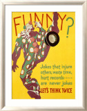 Think Twice Clown Framed Giclee Print
