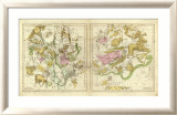 The Constellations in April - September, c.1835 Innrammet Giclee-trykk av Elijah H. Burritt