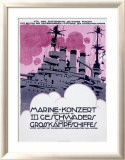 WWI, German Kriegsmarine Destroyer Lámina giclée enmarcada WWI, German Kriegsmarine Destroyer Lámina giclée enmarcada