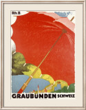 Graubunden Umbrella Lámina giclée enmarcada