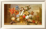 Jarron de Bronce con Flores Posters av Jacob Bogdani
