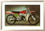 Bultaco Pursang MK4 Motorcycle Lámina giclée enmarcada