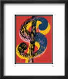 Dollar Sign, c.1981 (black and yellow on red) Art par Andy Warhol