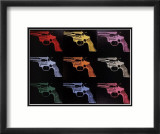 Gun, c.1982 (many/rainbow) Prints by Andy Warhol